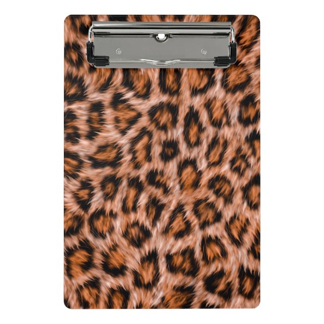 Mini Porte-bloc Motif Fourrure Marron Chat Léopard Jaguar (Devant)