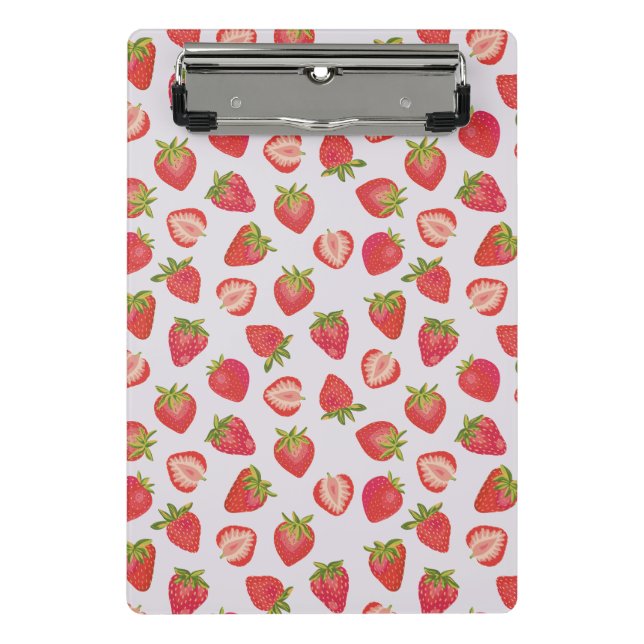 Mini Porte-bloc Motif Fraise d'Été (Devant)