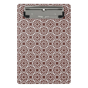 Mini Porte-bloc Motif géométrique sans couture marron blanc