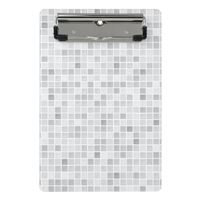 Mini Porte-bloc Motif gris de tuiles (Devant)
