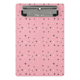 Mini Porte-bloc Motif Minimal de Visages de Chat sur Fond Rose – P