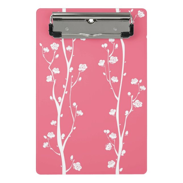 Mini Porte-bloc Motif oriental de fleur de prune (Devant)