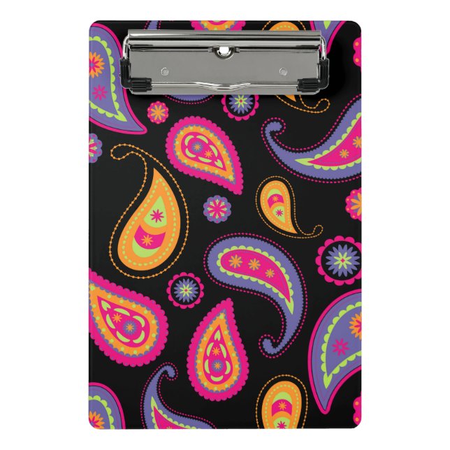Mini Porte-bloc Motif Paisley Coloré (Devant)