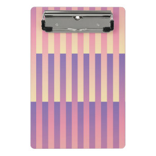 Mini Porte-bloc Motif rayé jaune violet rose