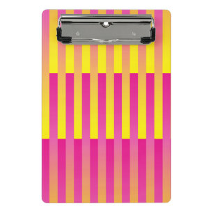 Mini Porte-bloc Motif rayé orange jaune rose