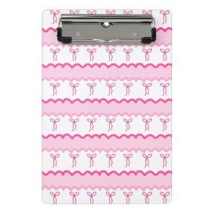 Mini Porte-bloc Motif sans couture à ruban rose pastel – esthétiqu