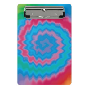 Mini Porte-bloc Motif tourbillonnant rétro funky groovy teint noué