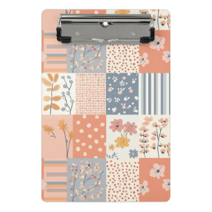 Mini Porte-bloc Motif vintage en écorce florale - Pastel (4)