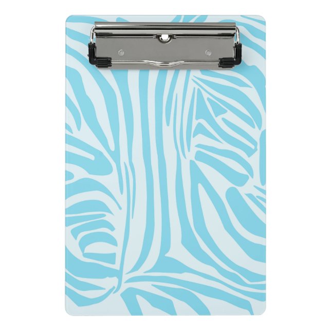 Mini Porte-bloc Motif Zèbre Bleu (Devant)
