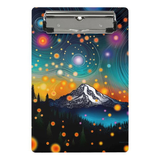 Mini Porte-bloc Mt. Rainier Starry Sky (Devant)
