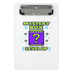 Mini Porte-bloc Mystery Box Level Up Rétro 8 Bit Pixel Gamer T Shi