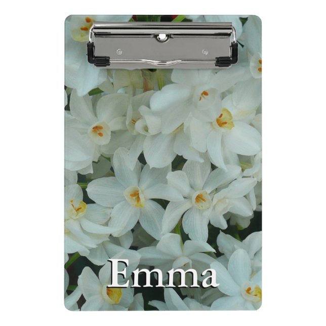 Mini Porte-bloc Narcisse à fleurs blanches Paperwhite (Devant)