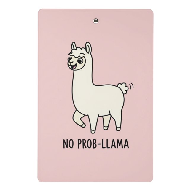 Mini Porte-bloc "No Prob-Llama" Dessin de Lama Mignon - Ambiance D (Dos)