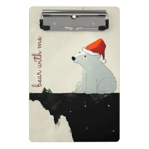Mini Porte-bloc Noël de l'ours polaire de père Noël