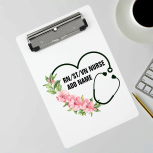 Mini Porte-bloc Nom de l'infirmière étudiante-inscrite-vétéran