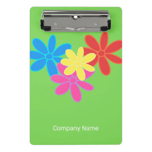 MINI PORTE-BLOC NOM DE MOTIF DE FLEURS ABSTRAITES MODERNES ET COLO