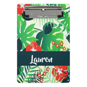 Mini Porte-bloc Nom personnalisé motif tropical