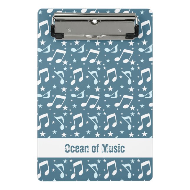 Mini Porte-bloc Océan de musique modelé (Devant)