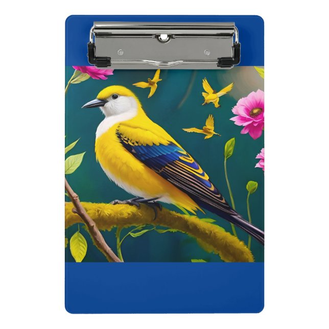 Mini Porte-bloc Oiseau doré (Devant)