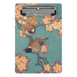Mini Porte-bloc Oiseaux Fleurs Hokusai Art Japonais