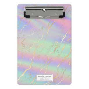 Mini Porte-bloc Opale iridescente holographique   Personnalisé