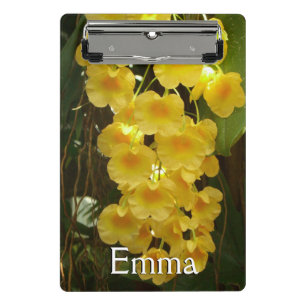 Mini Porte-bloc Orchidées jaunes suspendues Fleurs tropicales