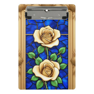 Mini Porte-bloc Ornement Rose Doré Artwork