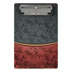 Mini Porte-bloc Ornement vintage rouge et noir