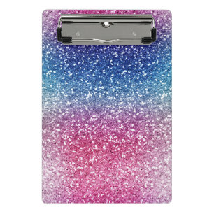 Mini Porte-bloc Papier d'emballage Pailleté Rose Bleu Ombre