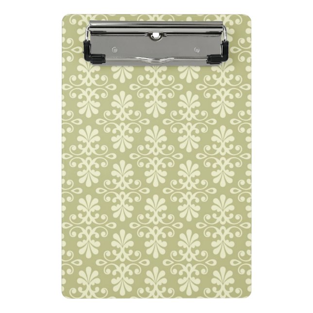 Mini Porte-bloc Papier peint floral de damassé (Devant)