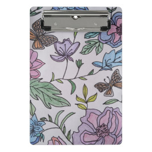 Mini Porte-bloc Papillon et fleurs