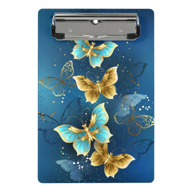 Mini Porte-bloc Papillons dorés (Devant)