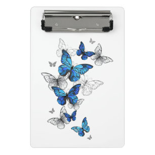 Mini Porte-bloc Papillons volants bleus Morpho