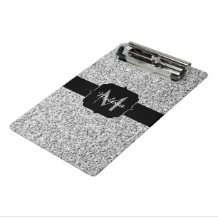 Mini Porte-bloc Parties scintillant gris argent scintille Monogram