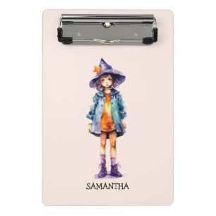 Mini Porte-bloc Pastel Cute Witch Girl Halloween esthétique