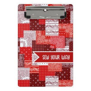 Mini Porte-bloc Patchwork personnalisé de couture de bandana motif