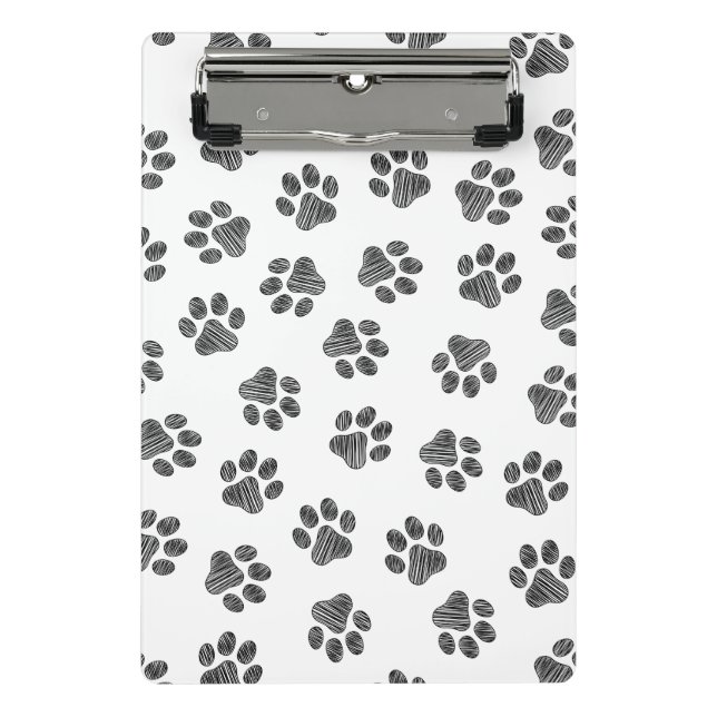 Mini Porte-bloc Patrouilles de Doodle, Paws de Chien, Paws Noirs (Devant)
