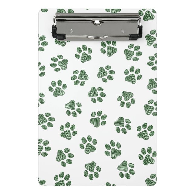 Mini Porte-bloc Patrouilles de Doodle, Paws de Chien, Paws Vertes (Devant)