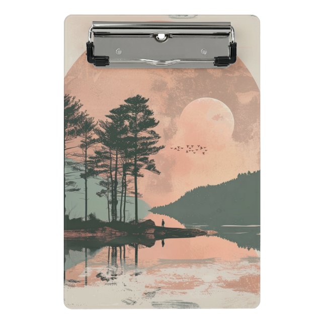 Mini Porte-bloc Paysage Abstrait de Boho (1) (Devant)
