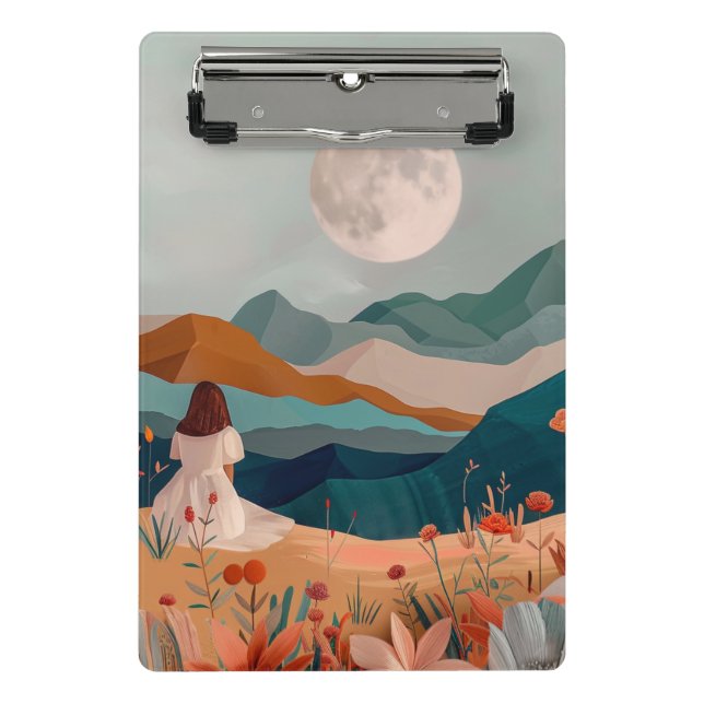 Mini Porte-bloc Paysage Abstrait de Boho (21) (Devant)