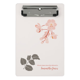Mini Porte-bloc Peachy Pink Oregon Grape Flower Letterhead