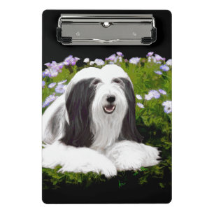 Mini Porte-bloc Peinture à collie à poils - Joli art original de c