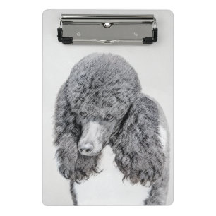 Mini Porte-bloc Peinture à paille noire standard - Art du chien