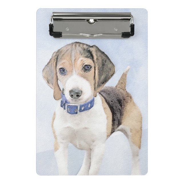 Mini Porte-bloc Peinture beagle - Cute Original Chien Art (Devant)