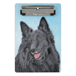 Mini Porte-bloc Peinture belge Sheepdog - Cute Original Chien Art
