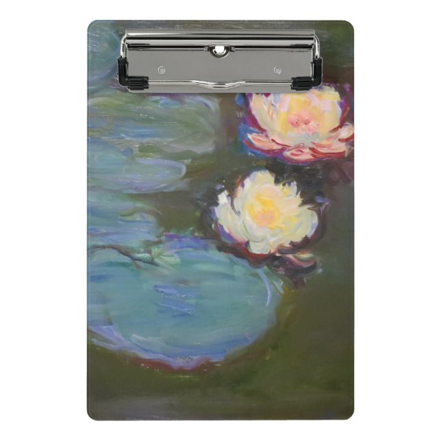 Mini Porte-bloc Peinture de nénuphars d'étang de Monet (Devant)