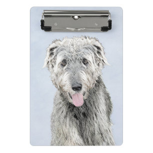 Mini Porte-bloc Peinture de Wolfhound irlandais - Joli art origina