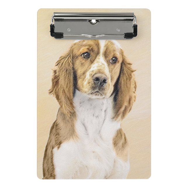 Mini Porte-bloc Peinture d'espagnol Welsh Springer - Art original  (Devant)