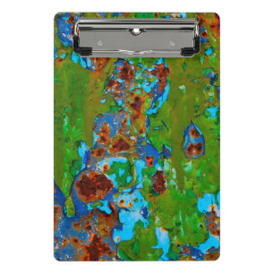 Mini Porte-bloc Peinture en métal rustique Peinture Grunge Vintage