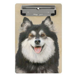 Mini Porte-bloc Peinture Lapphund Finlandaise - Joli art original 